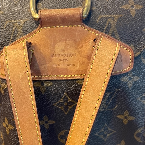 Louis Vuitton Monogram Canvas Backpack with Tan Accents - Picture 3 of 7